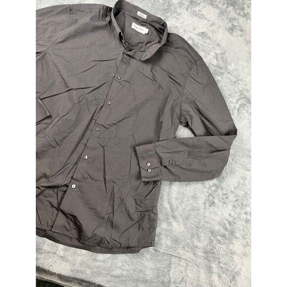 Calvin Klein Black Slim Fit Button Down Shirt Men’s XL Excellent - Picture 2 of 10